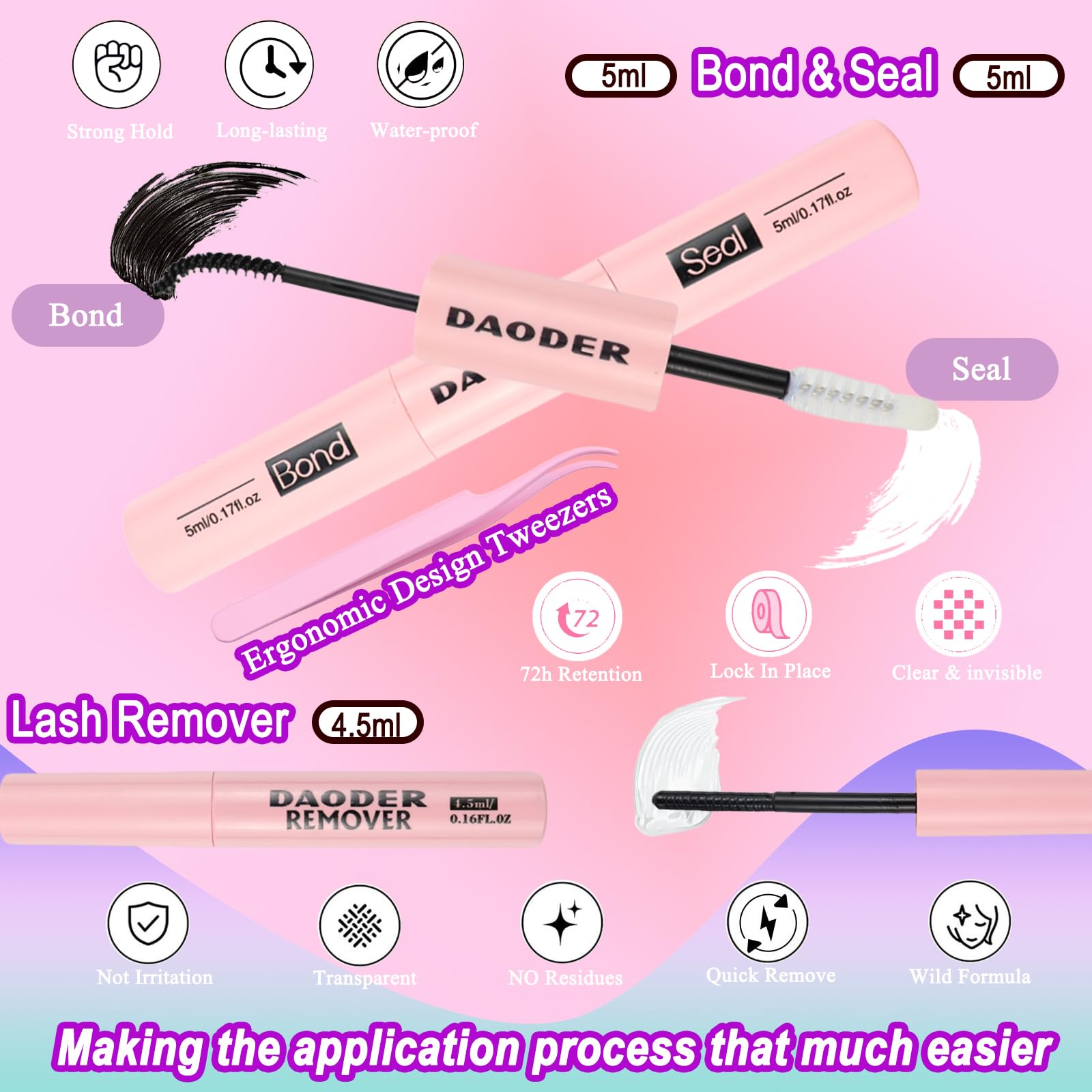 DAODER mini lash brush aids even product distribution during application