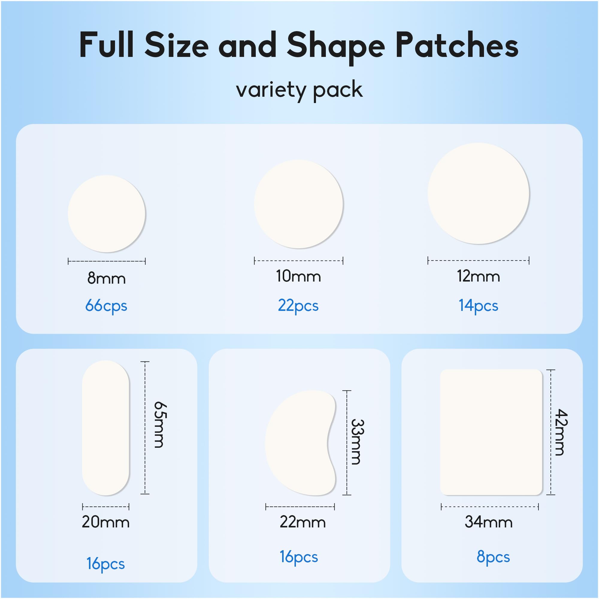 Daolyo round 10mm patch adheres securely for day-long coverage.