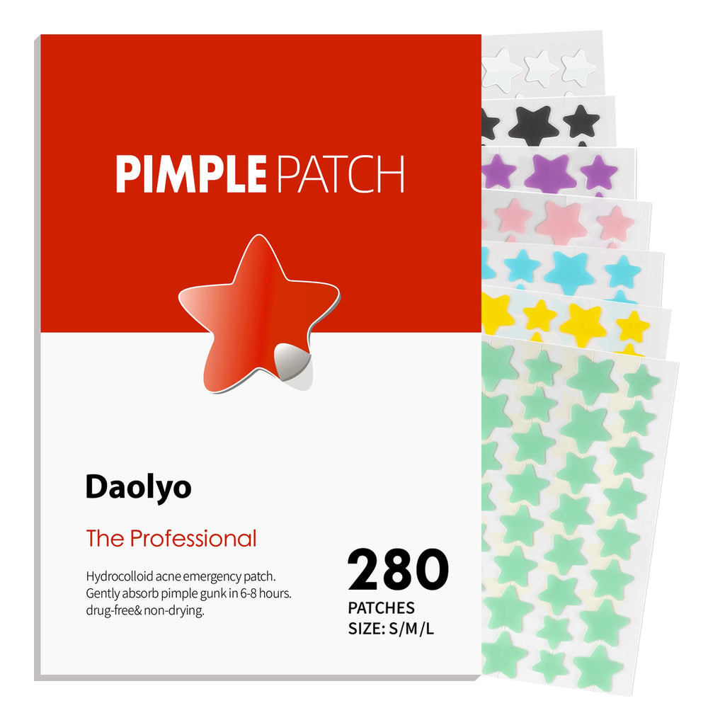 Daolyo star patches pack 280 counts for versatile blemish coverage