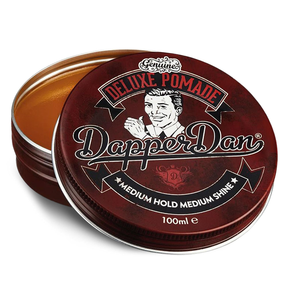 Dapper Dan Deluxe Pomade envase 100 ml para peinados limpios y sin grasa.