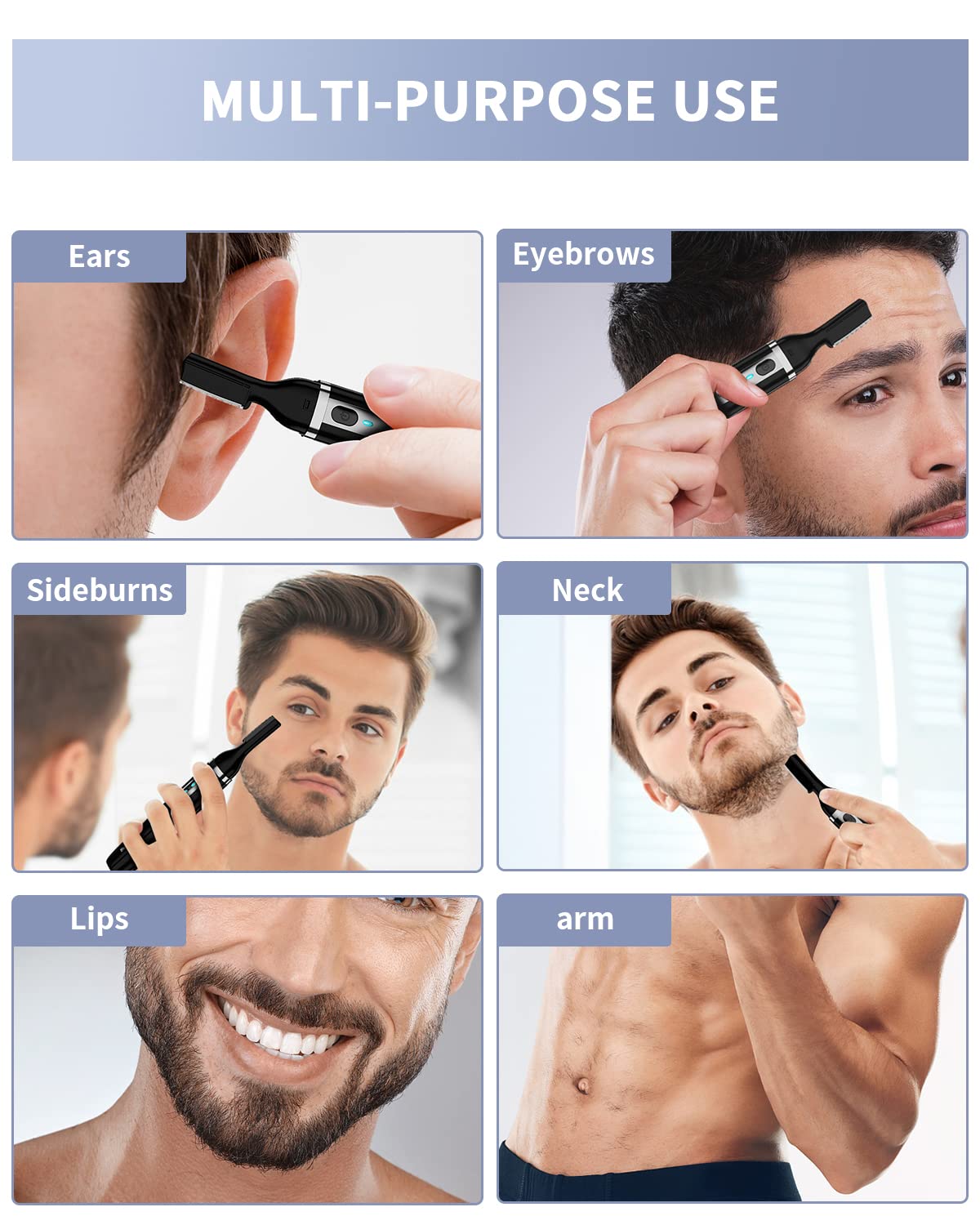 Dapsang multi-function kit trims brows, ears, lips, and more with ease