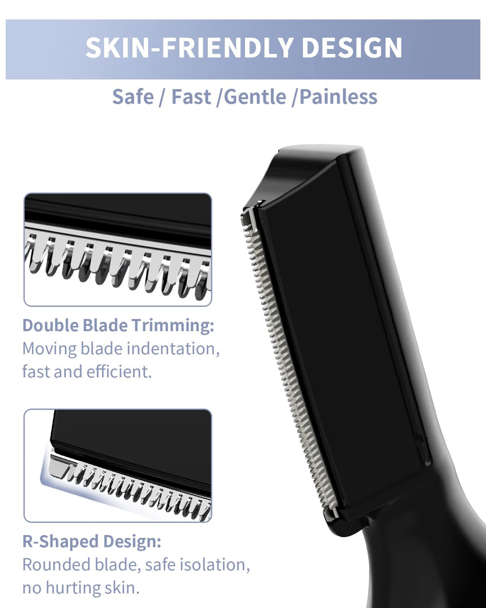 Dapsang lightweight trimmer designed for gentle facial hair removal
