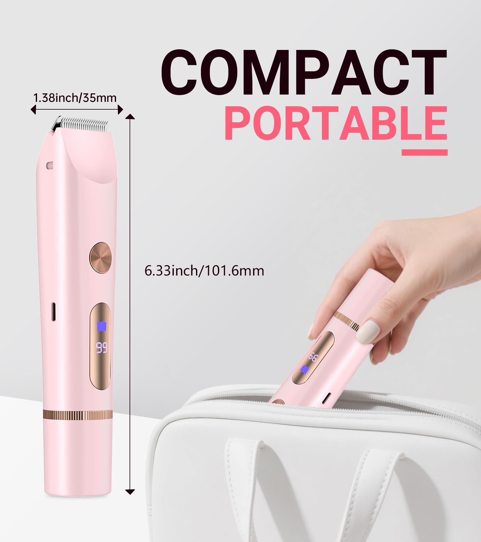 dar darouxiao lightweight dual-head trimmer for bikini underarms and legs