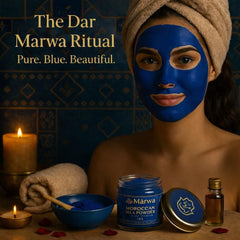 Dar Marwa Nila polvo aplicación suave en rostro para piel suave