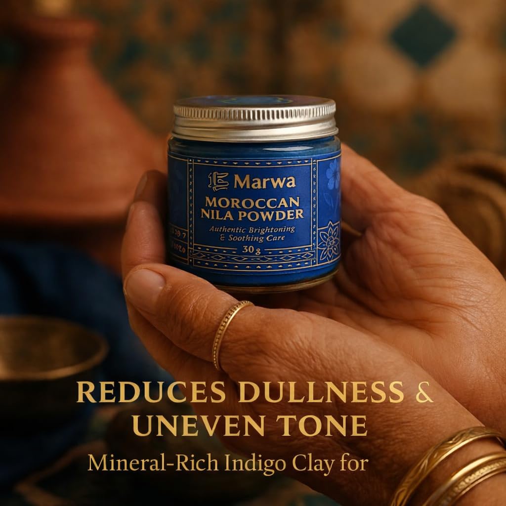 Dar Marwa Nila polvo mezcla con agua de rosas para ritual de belleza