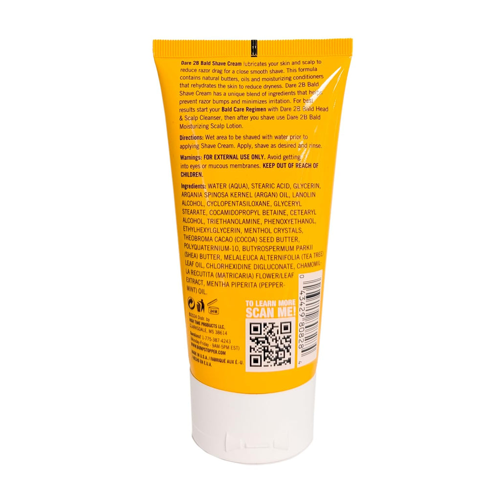 Dare 2B Bald bottle highlighting argan oil for hydration
