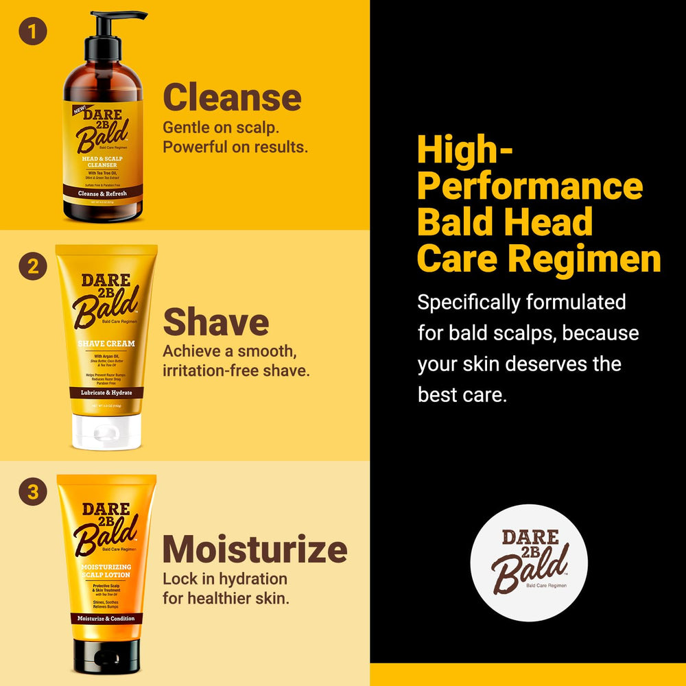 Dare 2B Bald razor bump care application on skin