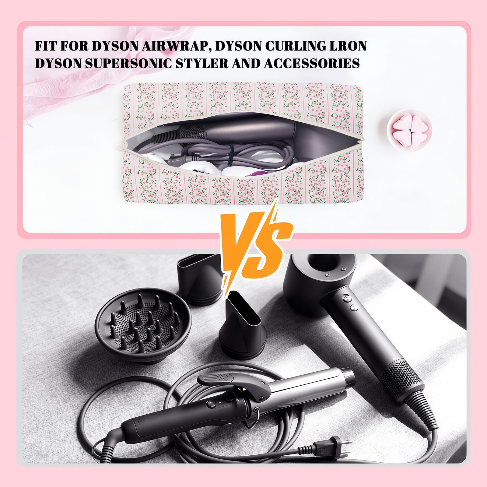 Dark Swan wide-opening travel bag offering quick access to styling tools