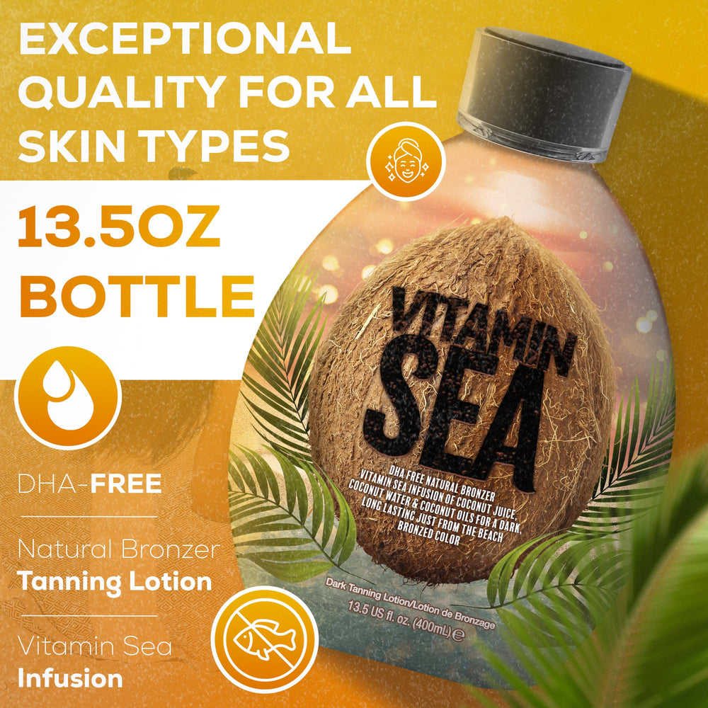 DARK TANS EXCLUSIVE Vitamin Sea Bronceador, acabado sin manchas para tono uniforme.