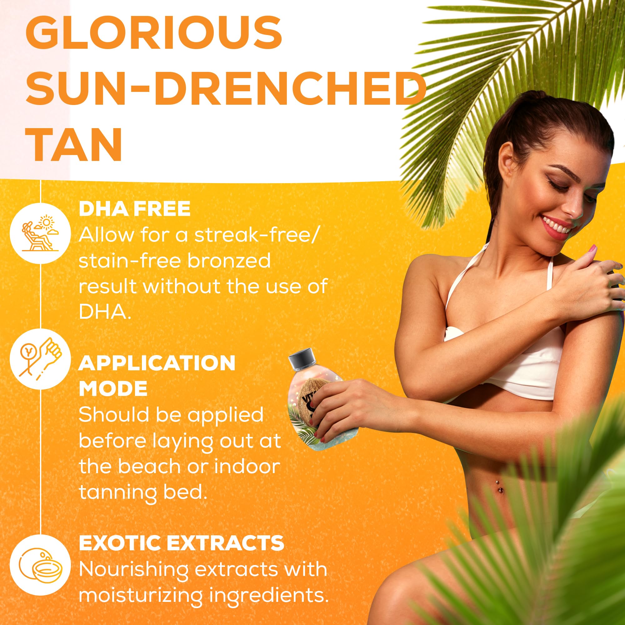DARK TANS EXCLUSIVE Vitamin Sea Bronceador, piel hidratada y suave.
