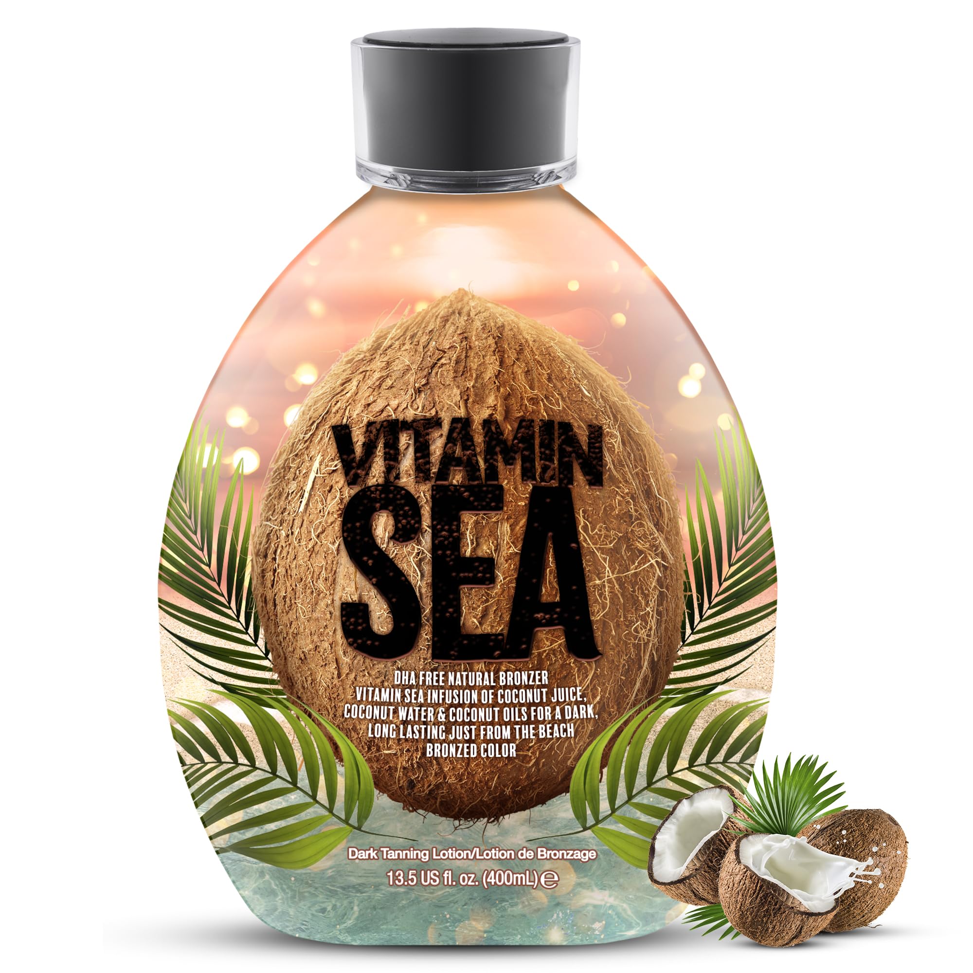 DARK TANS EXCLUSIVE Vitamin Sea Bronceador, textura cremosa que facilita la aplicación y mezcla.