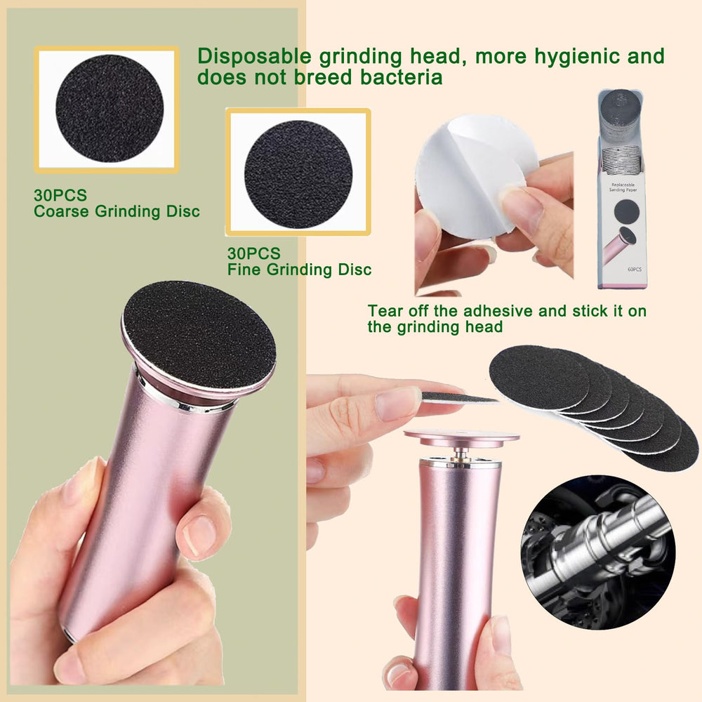 Darmave Electric Foot Callus Remover side view; comfortable grip for at-home care.
