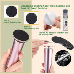 Darmave Electric Foot Callus Remover side view; comfortable grip for at-home care.