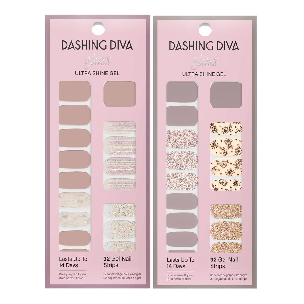 Resultado final brillante con tiras gel de Dashing Diva