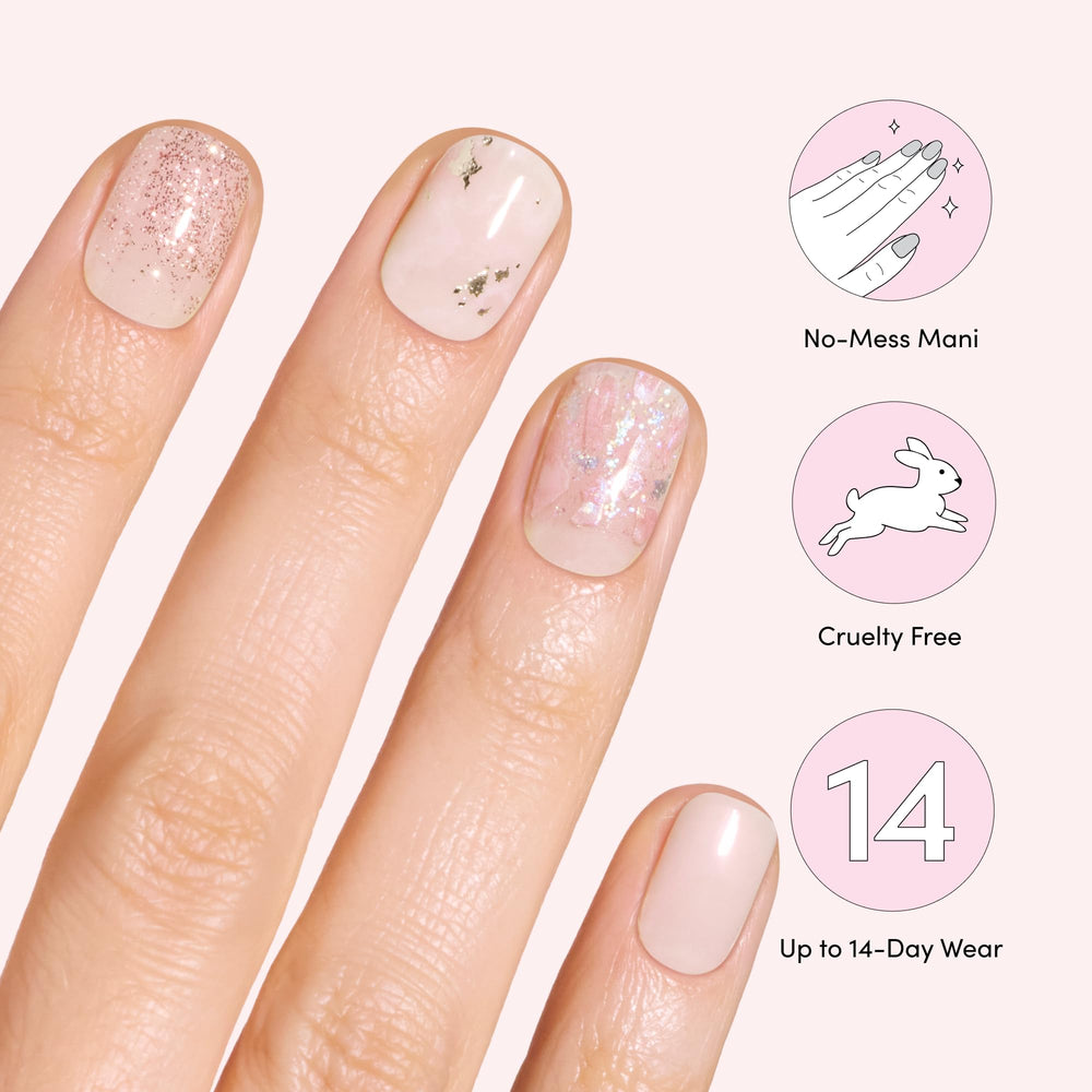 Dashing Diva 32 tiras gel: cobertura amplia y estilo versátil.