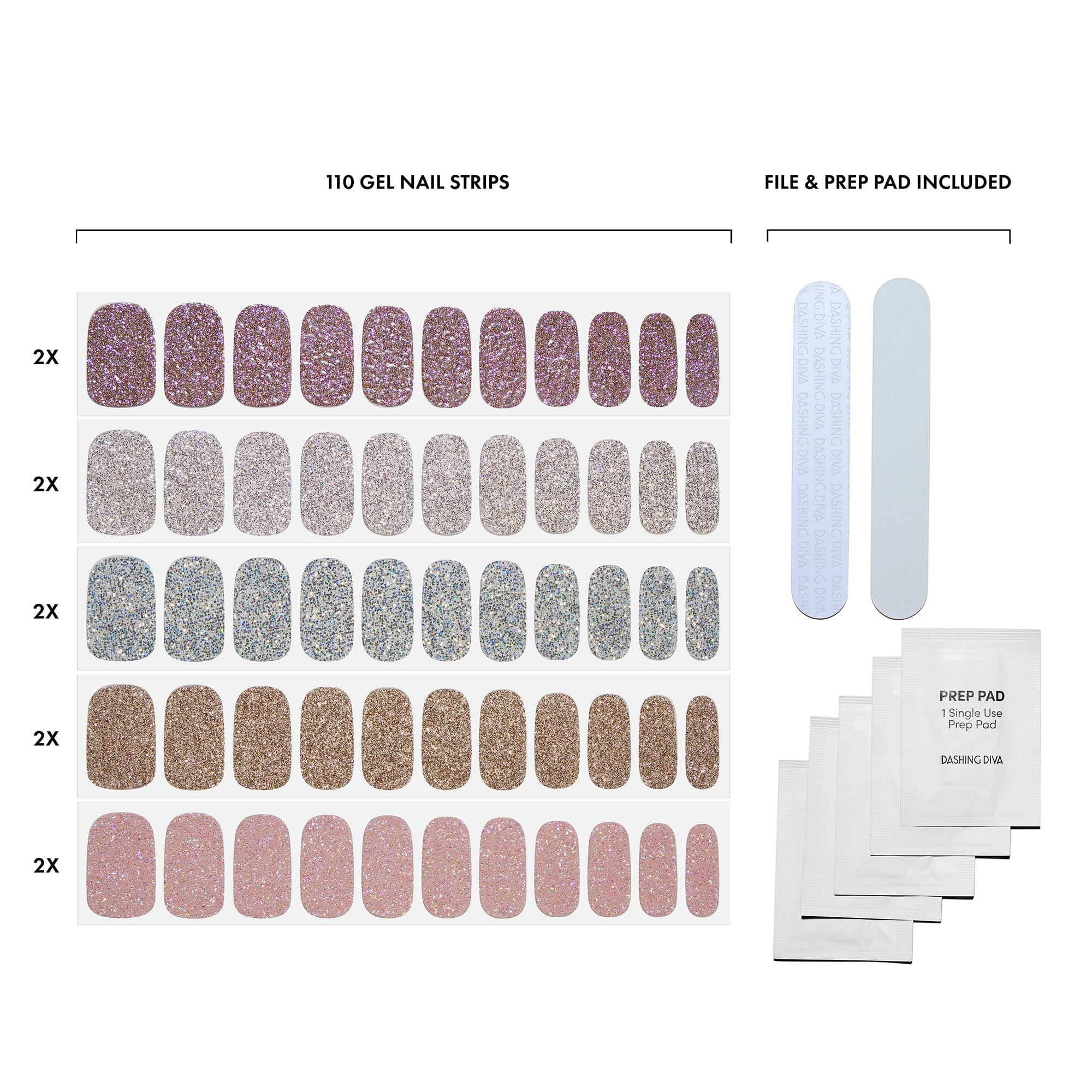 Dashing Diva Gloss Nail Strips application process with quick, clean fit