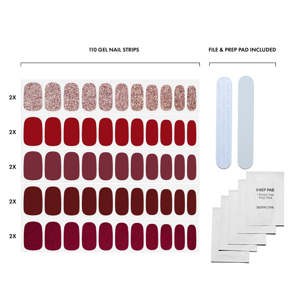 Application step with prep pad and nail file for precise nail prep.