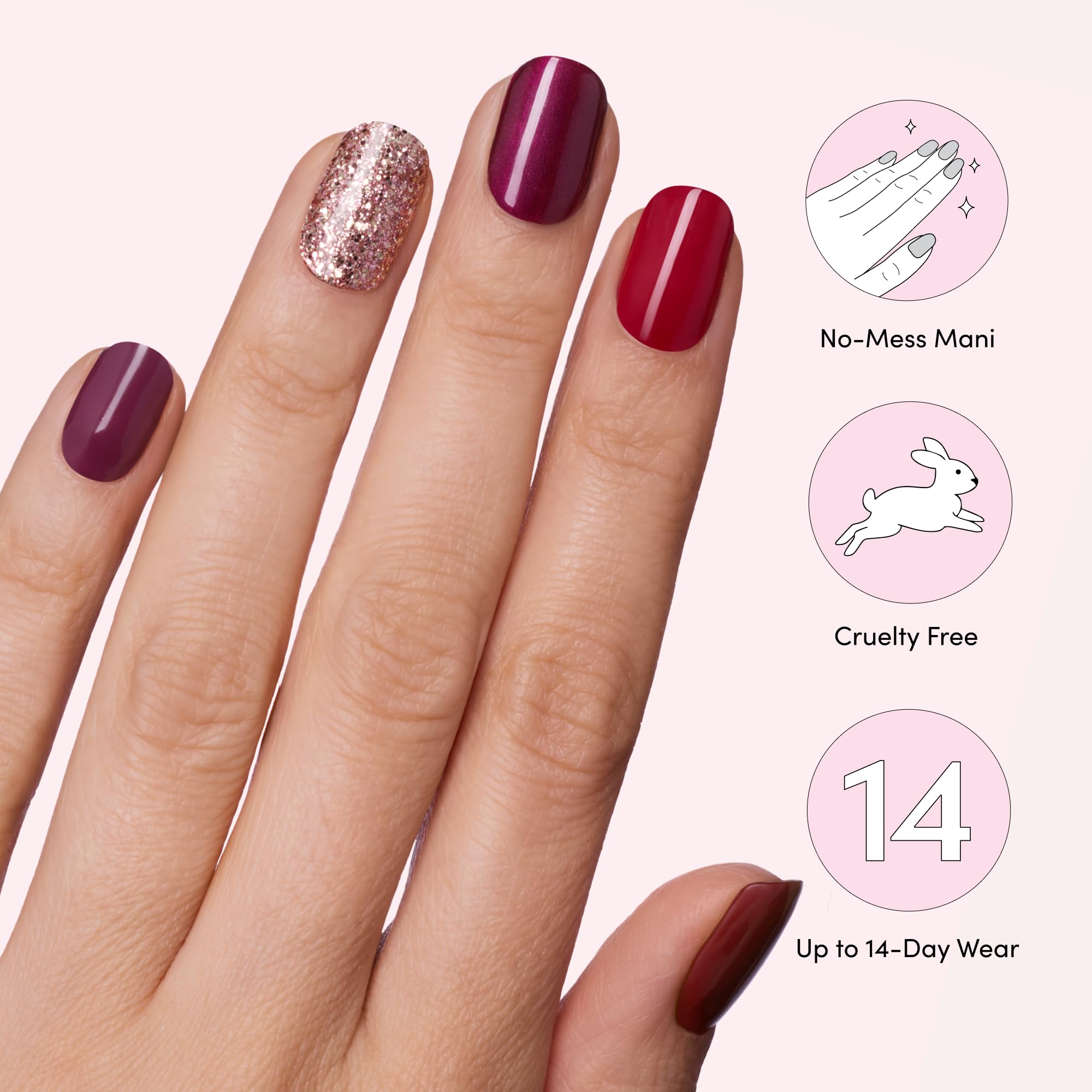 Vegan, cruelty-free Dashing Diva Gloss best-of-reds packaging highlights clean beauty.