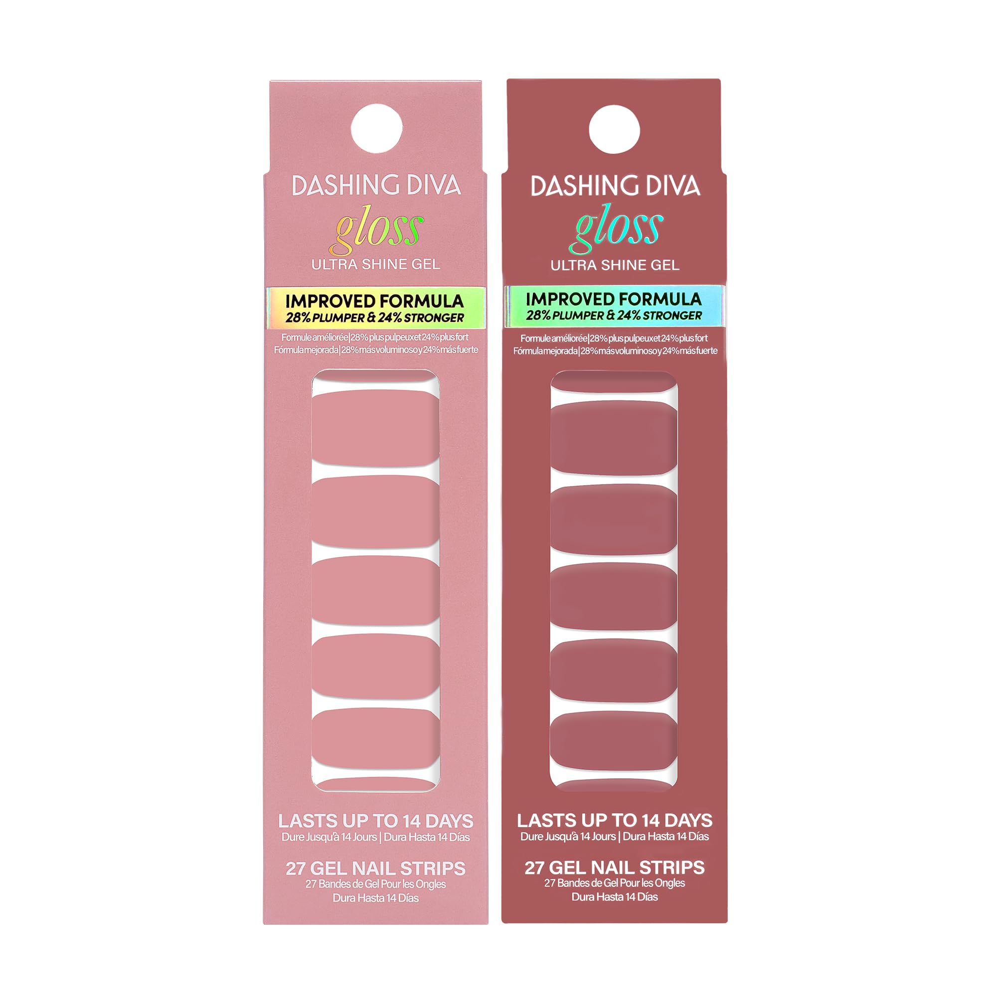 Dashing Diva Gloss Nail Strips Desert Neutrals Kitten Set para un look neutro duradero