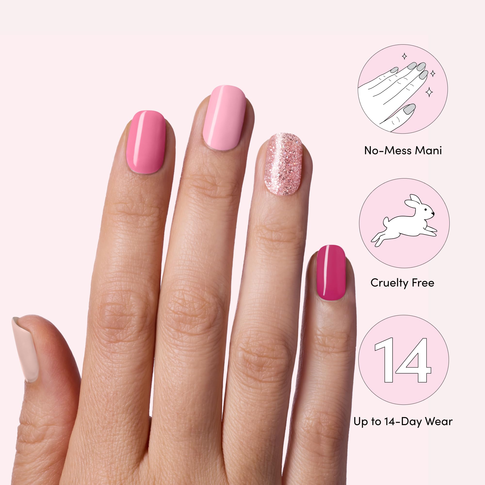 Folding excess around the nail edge for a clean finish