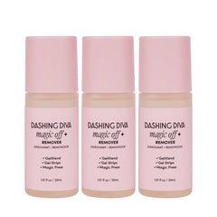 Dashing Diva Magic Off+ remover bote 30ml facilita la remoción suave y cuida la uña.