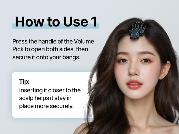 DASHU Daily Volume Pick ideal for fluffy bangs and voluminous looks