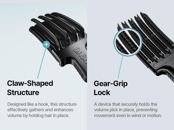 DASHU Daily Volume Pick gentle scalp-friendly tips prevent scratching during styling