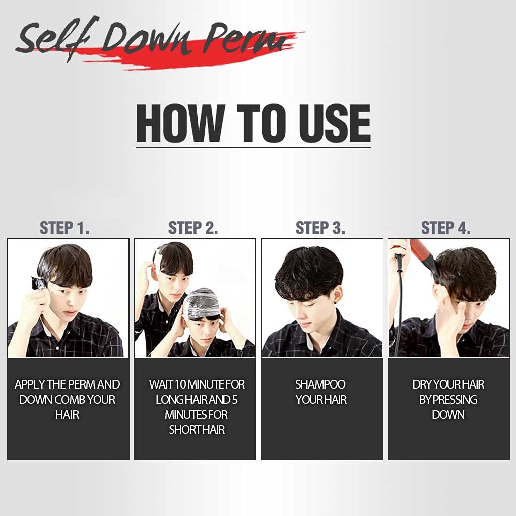 DASHU Down Perm para hombres, aroma banana suave para una experiencia agradable.
