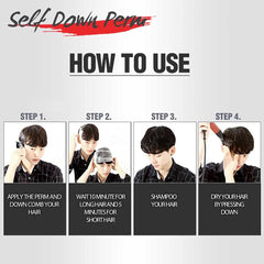 DASHU Down Perm para hombres, aroma banana suave para una experiencia agradable.