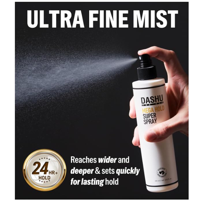 DASHU Fijación Ultra Fuerte para cabello que resiste humedad y viento.