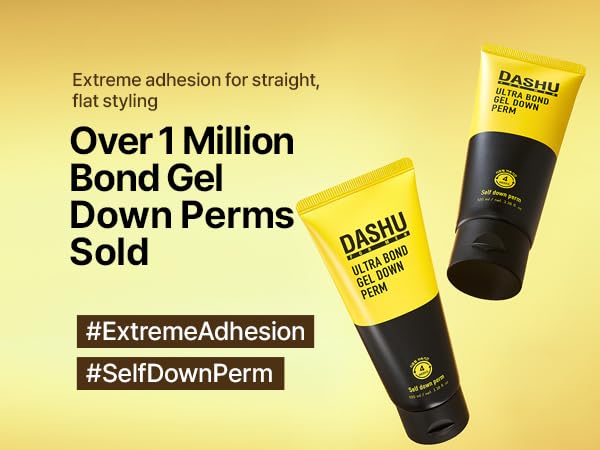 DASHU Gel Down Perm se aplica en 10 minutos para resultados rápidos.