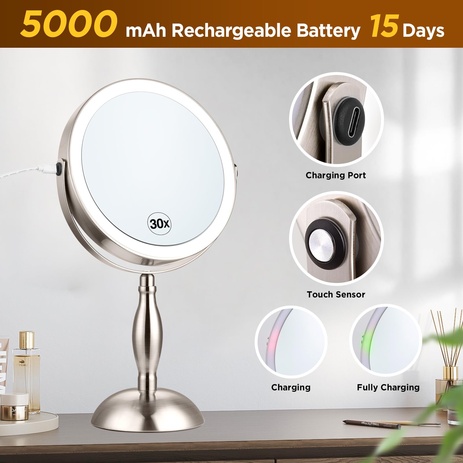 DASLAVA memory feature — saves your preferred lighting setup.
