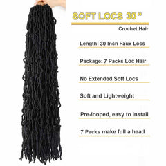 Datuoda butterfly locs 30in display demonstrates versatile length options.