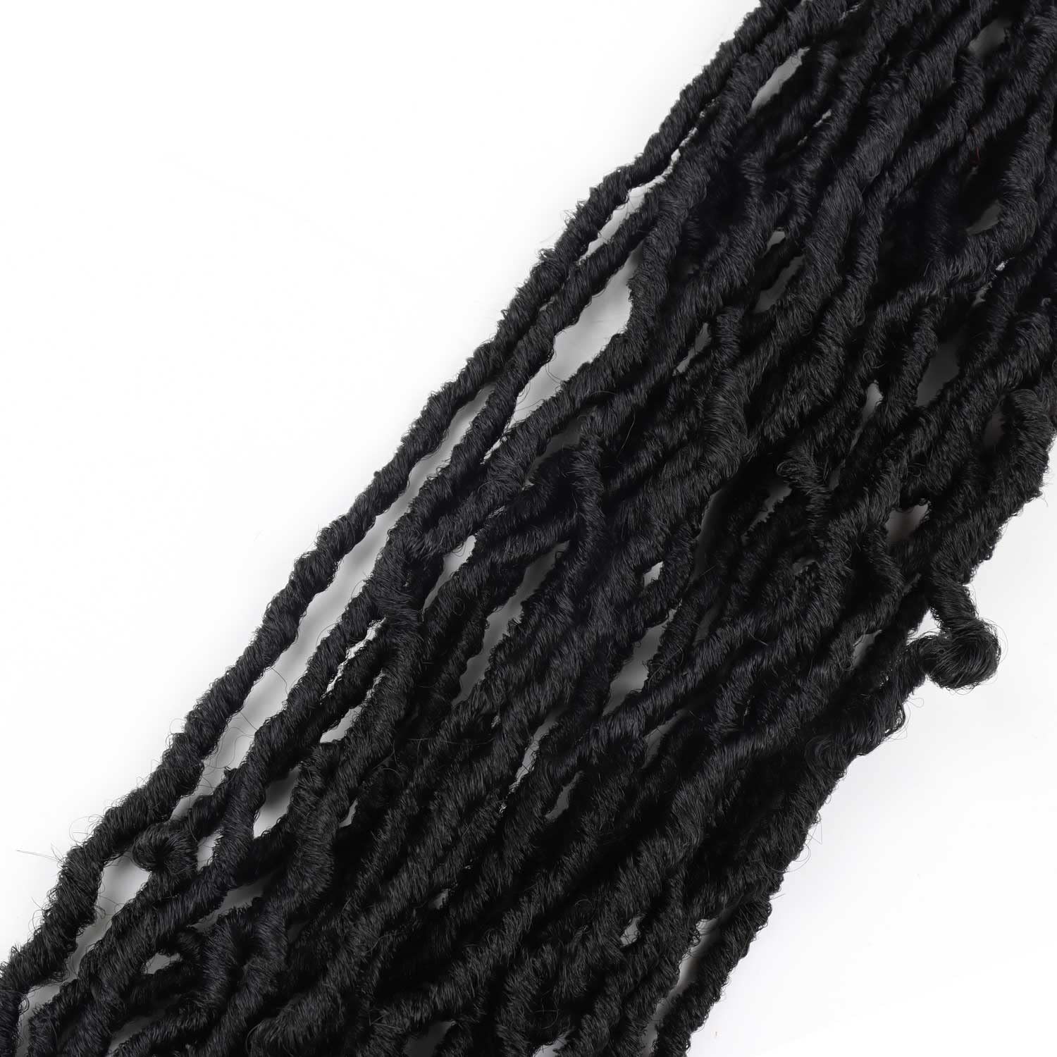 Datuoda distressed locs crochet hair texture close-up for realistic look.