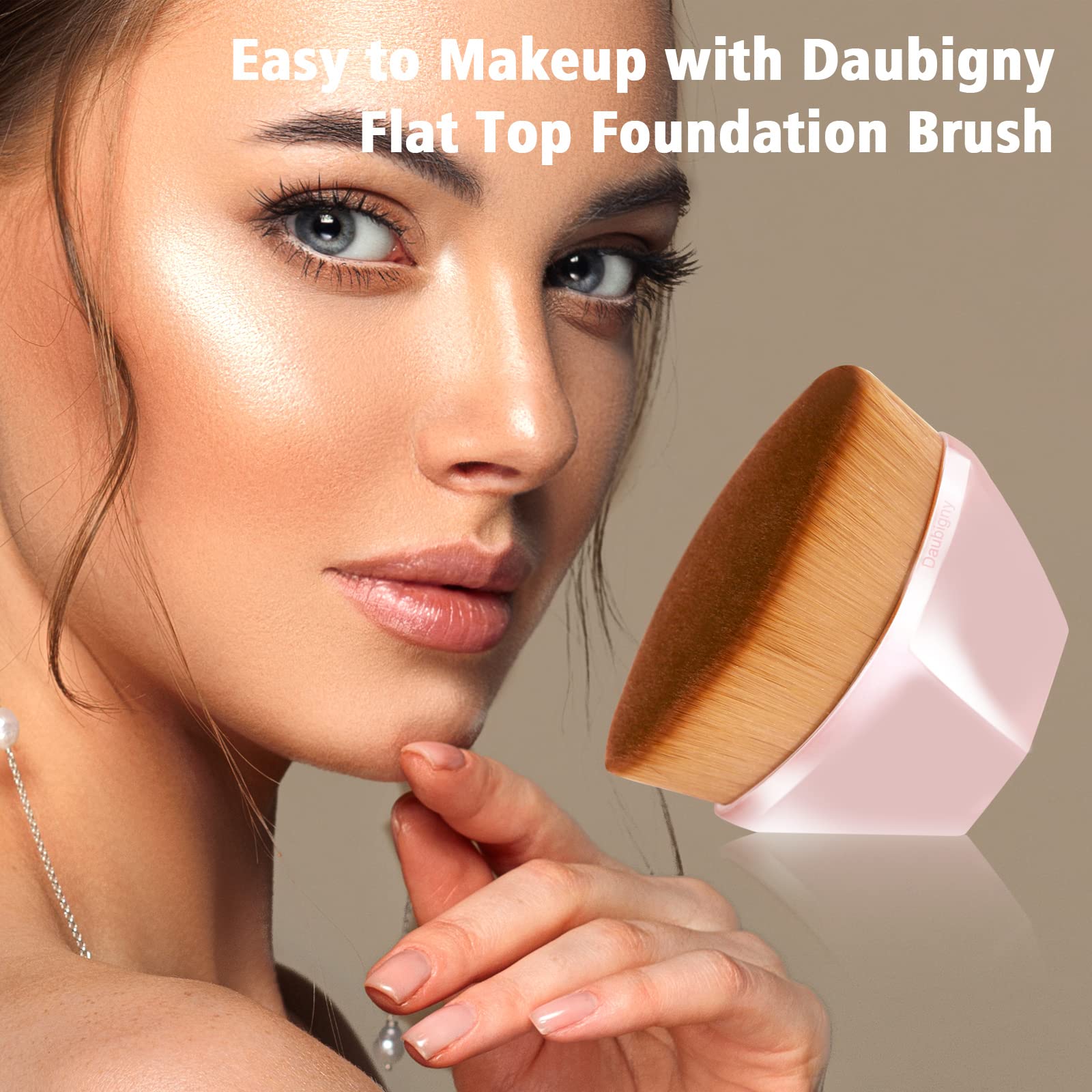 Daubigny brush with dense soft bristles summarily blends makeup with ease.