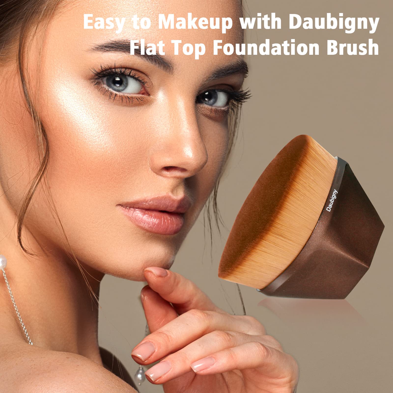 Daubigny foundation brush dense bristles for smooth, even coverage.