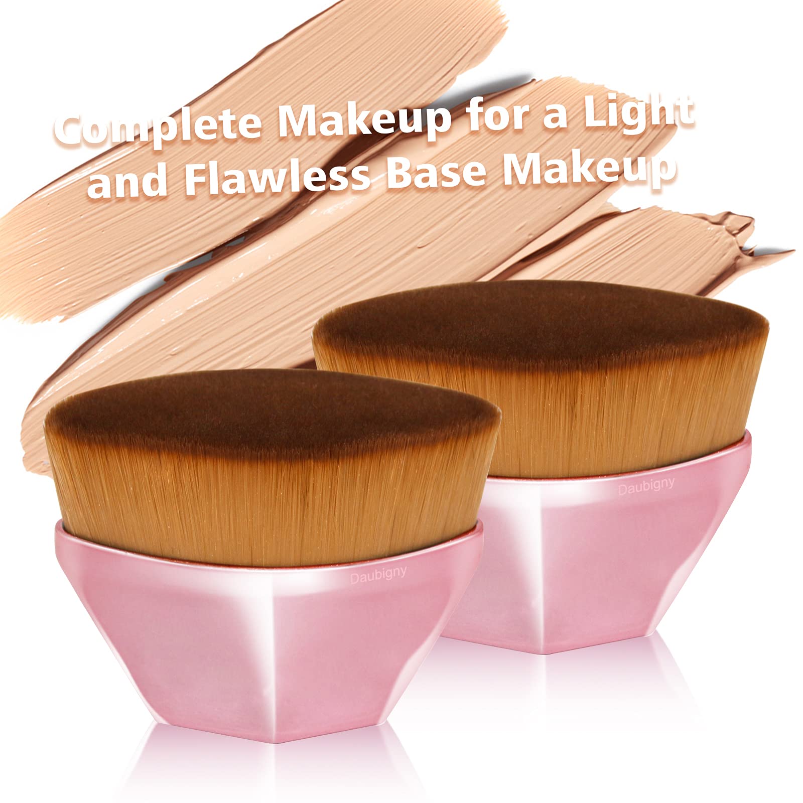 Daubigny foundation brush for liquid and cream blending on-the-go.