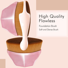 Daubigny foundation brush petal-design handle for comfortable grip.