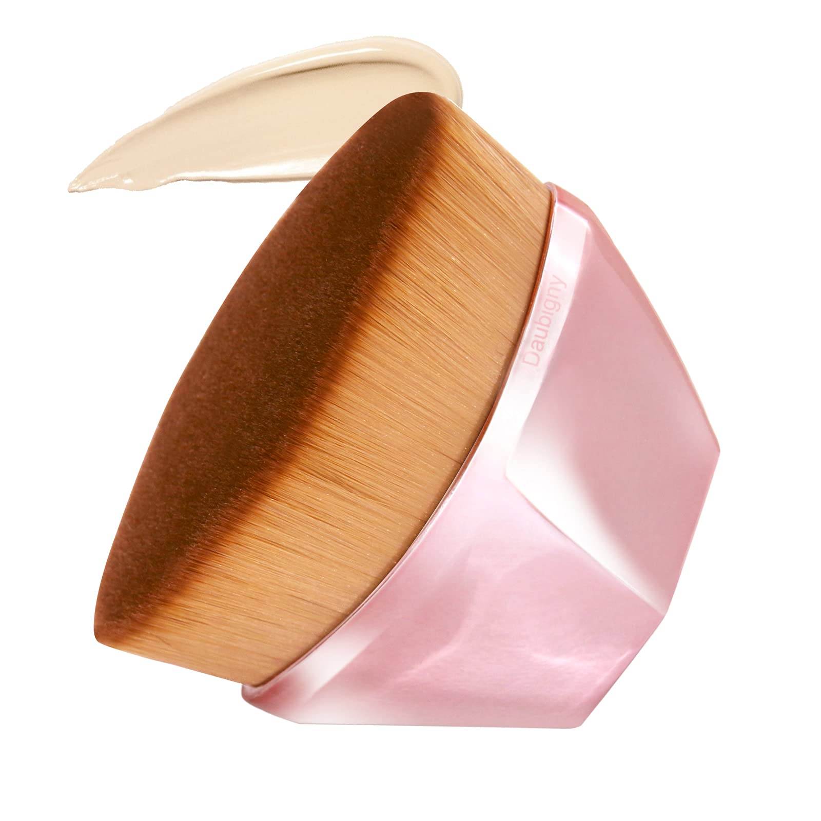 Daubigny foundation brush with rose-golden handle, ideal for smooth, even foundation application.