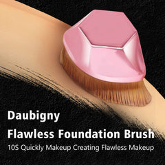 Daubigny Foundation Brush two-ends for effortless blending around the nose and cheeks.