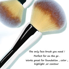 Daubigny kabuki brush with soft synthetic bristles for sensitive skin.
