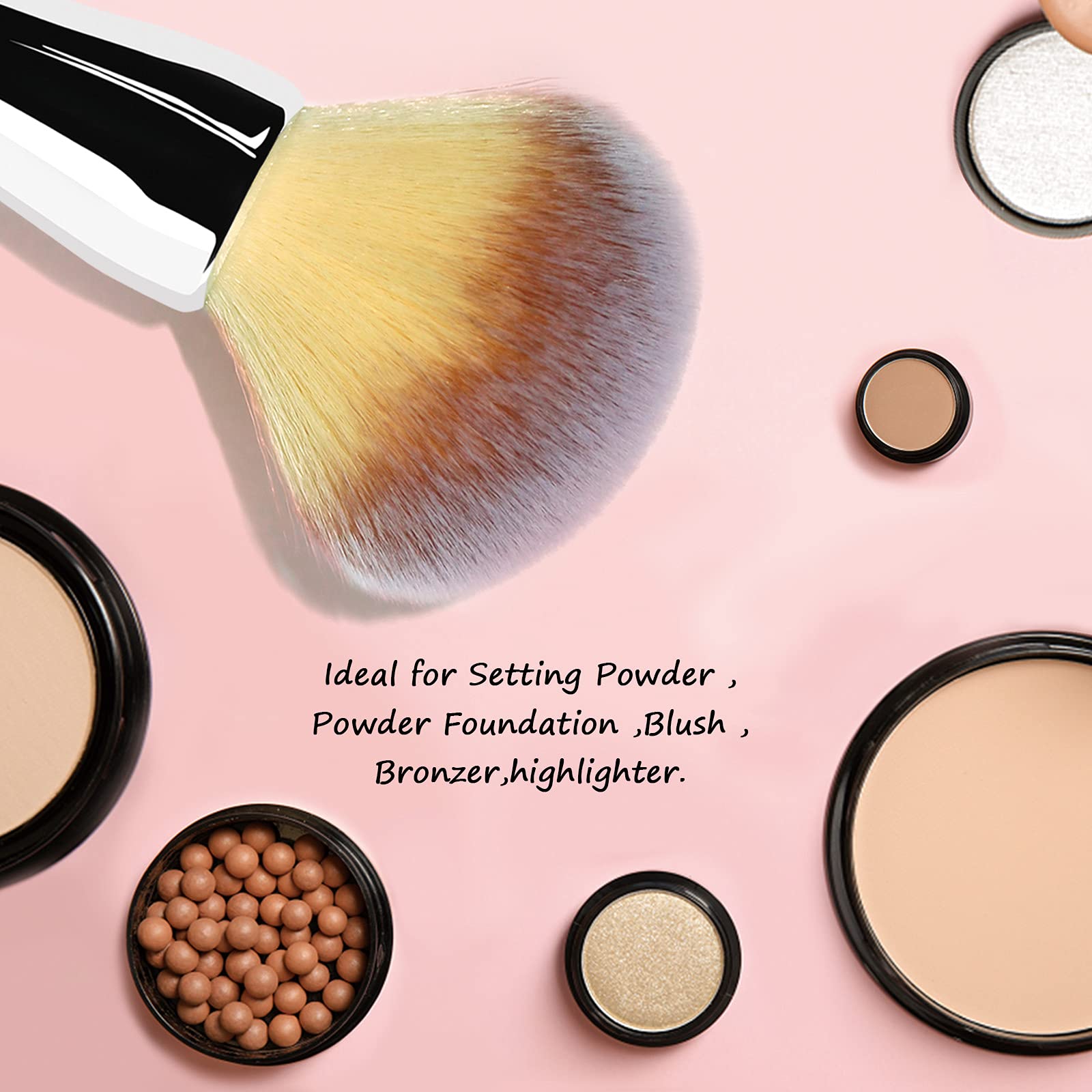 Daubigny powder brush delivers a smooth, flawless finish with buffing action.