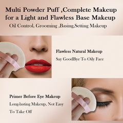 Daubigny powder puff edge design promotes seamless full-face blending.