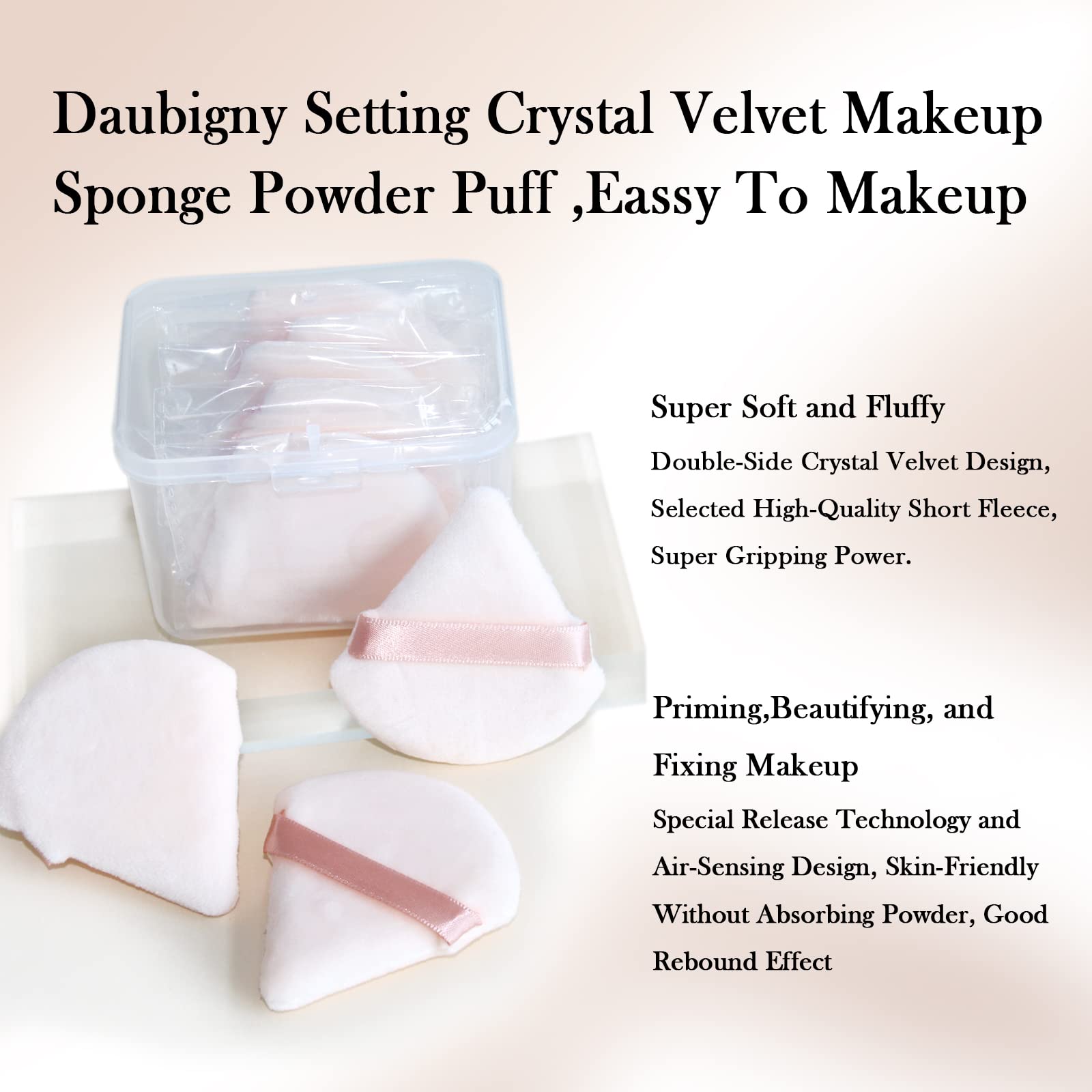 Daubigny powder puff protective case keeps the puff clean and portable.