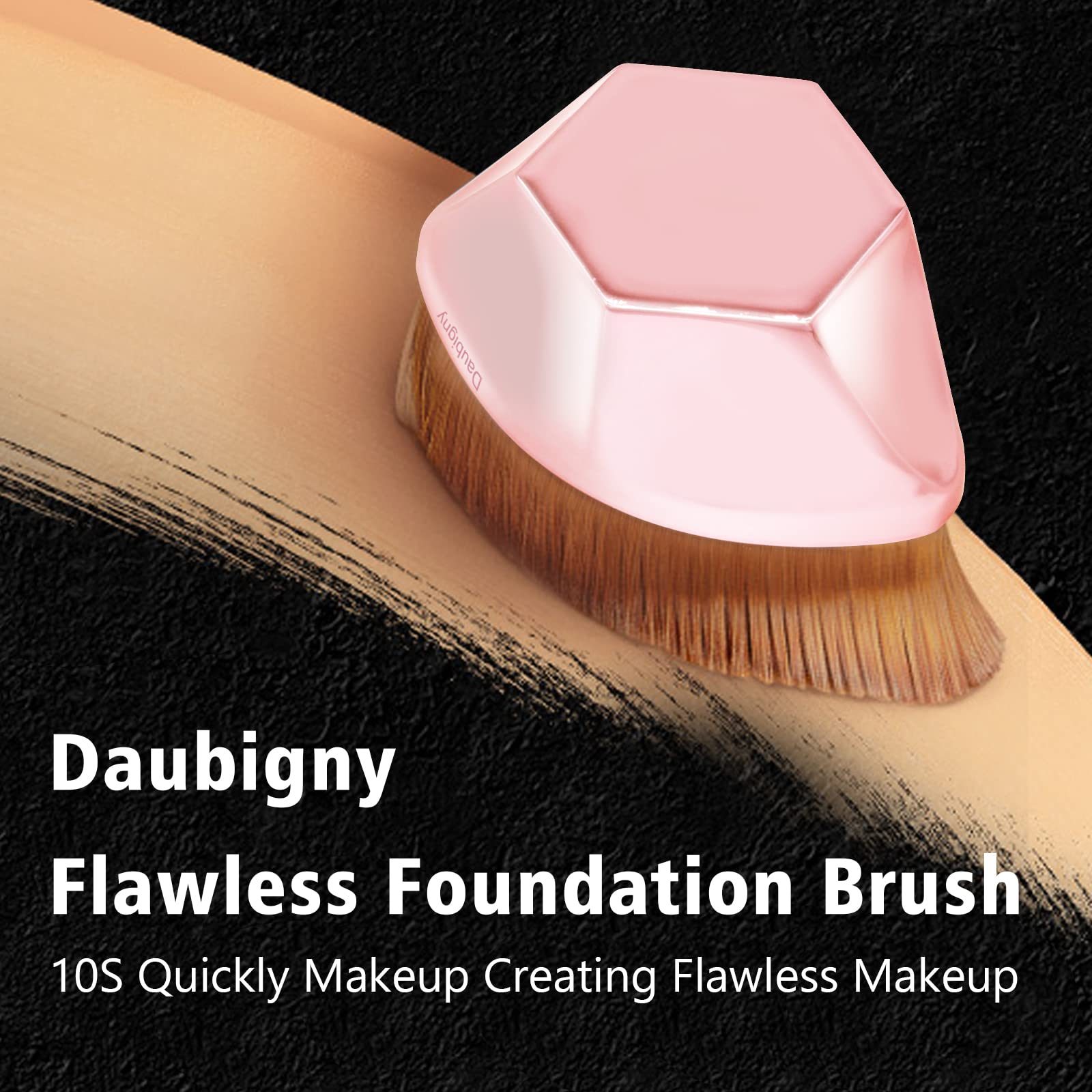 Daubigny 60mm head delivers quick, even coverage on the face.