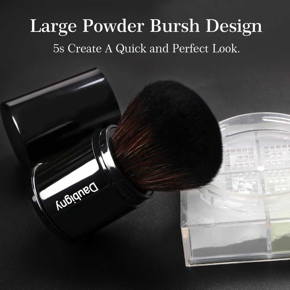 Daubigny retractable kabuki brush delivers even coverage across powder formulas.