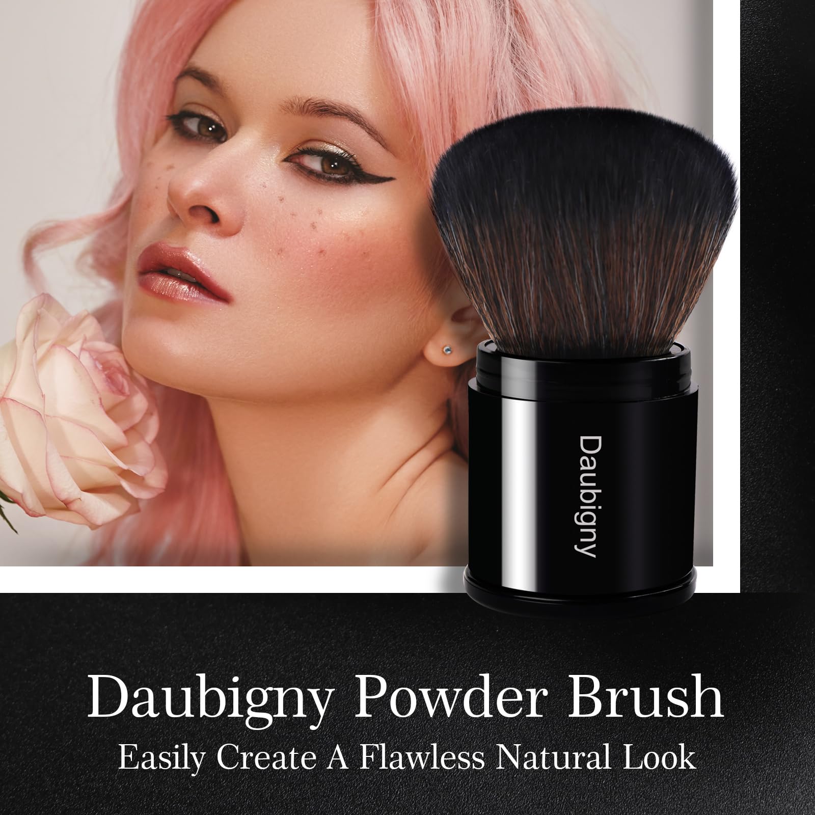 Daubigny retractable kabuki brush ideal for professional use at home.