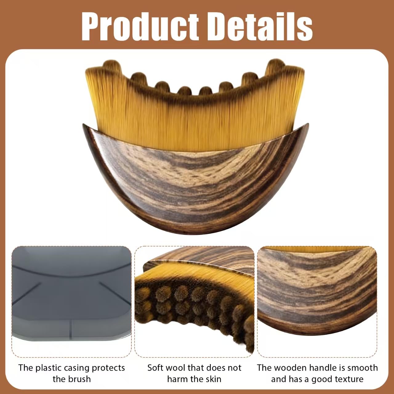 Daureve brush uses hypoallergenic materials for sensitive skin comfort