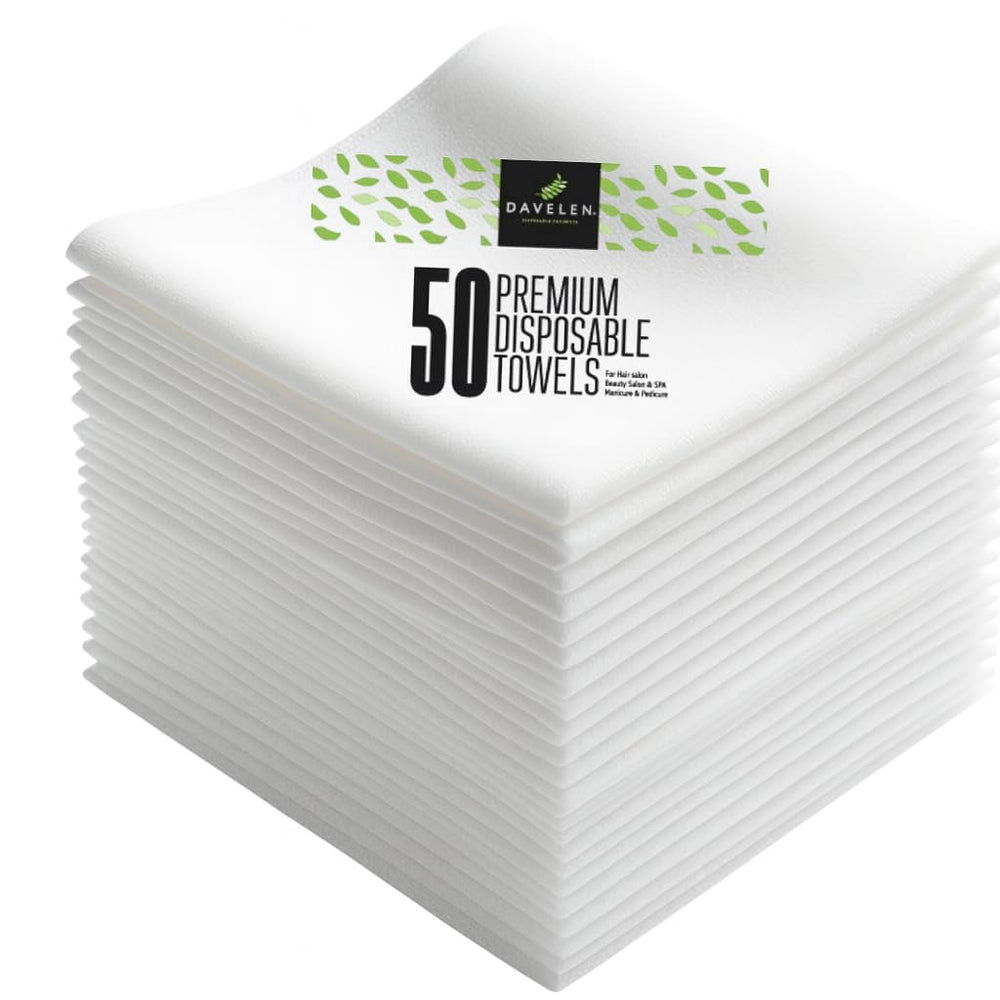 DAVELEN disposable large luxury towels offer plush comfort for spa guests