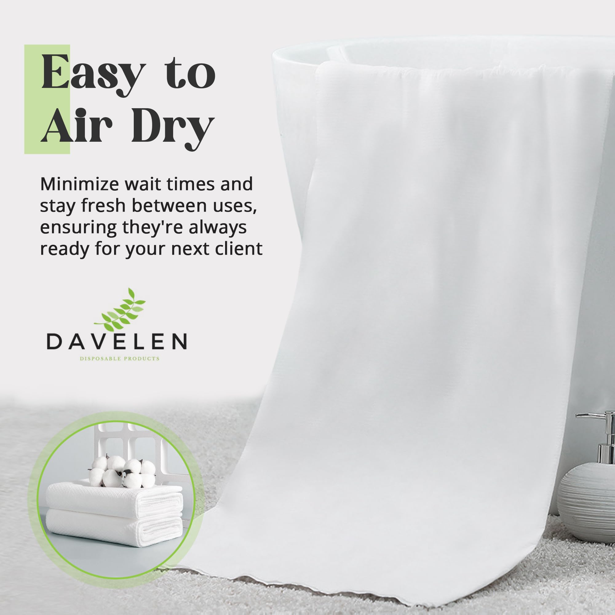 DAVELEN eco-friendly spa towels support sustainable service environments